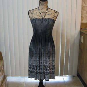 NWOT Lagaci gray print halter dress S small